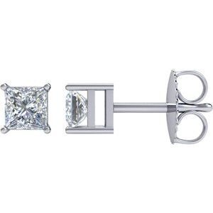 Platinum 1 1/2 CTW Diamond Earrings