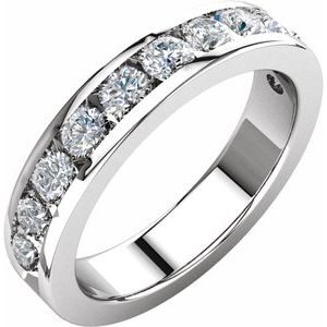 Platinum 1 CTW Diamond Anniversary Band