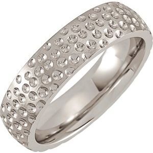 Cobalt 6 mm Patterned Band Size 7