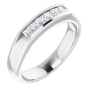 Platinum 1/2 CTW Diamond Band