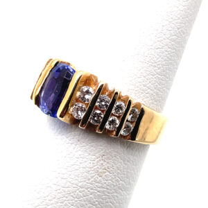 Tanzanite and Diamond Ring in 14KYG