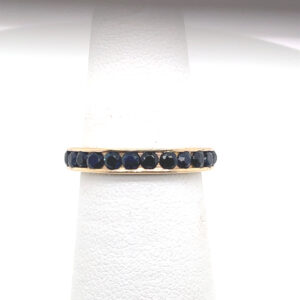 Sapphire Eternity Band in 14KYG