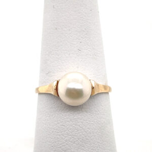 Solo Pearl Ring in 14KYG