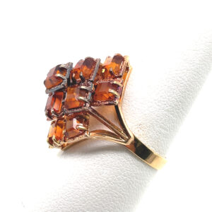 Geometric Citrine Ring in 18KYG