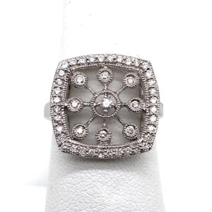 Diamond Snowflake Ring in 18KWG