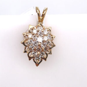 Diamond Pendant in 14KYG