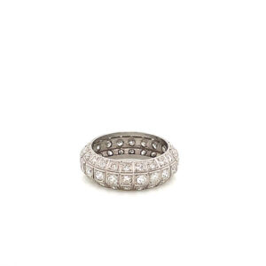 Diamond Geometric Eternity Band in Platinum